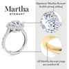 image:imageMartha Stewart 4 Carat Lab Grown Diamond Ring Hidden Halo Diamond Engagement Ring in 14 Karat Goldyellowgold