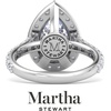 image:imageMartha Stewart 4 Carat Pear Shape Lab Grown Diamond Halo Engagement Ring In Sterling Silver