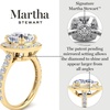 image:imageMartha Stewart 4 Carat Pear Shape Lab Grown Diamond Halo Engagement Ring In Sterling Silver