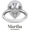image:imageMartha Stewart 4 Carat Pear Shape Lab Grown Diamond Hidden Halo Engagement Ring In Sterling Silver