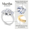 image:imageMartha Stewart 5 12 Carat Cushion Cut Lab Grown Diamond Three Stone Plus Engagement Ring In Sterling Silver