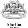 image:imageMartha Stewart 5 12 Carat Emerald Cut Lab Grown Diamond Three Stone Plus Engagement Ring In Sterling Silver