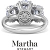 image:imageMartha Stewart 5 12 Carat Oval Shape Lab Grown Diamond Three Stone Plus Engagement Ring In Sterling Silver