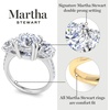 image:imageMartha Stewart 5 12 Carat Round Lab Grown Diamond Three Stone Plus Engagement Ring In Sterling Silver