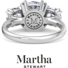 image:imageMartha Stewart 5 Carat Cushion Cut Lab Grown Diamond Three Stone Engagement Ring In Sterling Silver