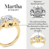 image:imageMartha Stewart 5 Carat Emerald Cut Lab Grown Diamond Three Stone Engagement Ring In Sterling Silver