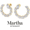 image:imageMartha Stewart 5 Carat Lab Grown Diamond Hoop Earrings Marquise Shape 14K Gold Diamond Hoop Earrings for Womenyellowgold