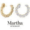 image:imageMartha Stewart 5 Carat Lab Grown Diamond Hoop Earrings Marquise Shape 14K Gold Diamond Hoop Earrings for Womenyellowgold