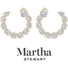 image:imageMartha Stewart 5 Carat Lab Grown Diamond Hoop Earrings Oval Shape 14K Gold Diamond Hoop Earrings for Womenyellowgold