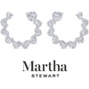 image:imageMartha Stewart 5 Carat Lab Grown Diamond Hoop Earrings Sterling Silver Hoop Earrings for WomenHeart