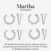 image:imageMartha Stewart 5 Carat Lab Grown Diamond Hoop Earrings Sterling Silver Hoop Earrings for WomenHeart