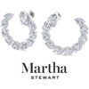image:imageMartha Stewart 5 Carat Lab Grown Diamond Hoop Earrings Sterling Silver Hoop Earrings for WomenMarquise