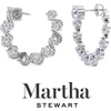 image:imageMartha Stewart 5 Carat Lab Grown Diamond Hoop Earrings Sterling Silver Hoop Earrings for WomenRoundBrilliant