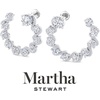 image:imageMartha Stewart 5 Carat Lab Grown Diamond Hoop Earrings Sterling Silver Hoop Earrings for WomenRoundBrilliant