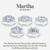 image:imageMartha Stewart 5 Carat Marquise Shape Lab Grown Diamond Three Stone Engagement Ring In Sterling Silver
