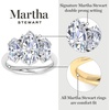 image:imageMartha Stewart 5 Carat Marquise Shape Lab Grown Diamond Three Stone Engagement Ring In Sterling Silver