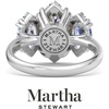 image:imageMartha Stewart 5 Carat Marquise Shape Lab Grown Diamond Three Stone Engagement Ring In Sterling Silver