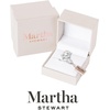 image:imageMartha Stewart 5 Carat Pear Shape Lab Grown Diamond Solitaire Engagement Ring In Sterling Silver