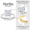image:imageMartha Stewart 5 Carat Princess Cut Lab Grown Diamond Solitaire Engagement Ring In Sterling Silver