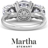 image:imageMartha Stewart 5 Carat Round Lab Grown Diamond Three Stone Engagement Ring In Sterling Silver