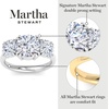 image:imageMartha Stewart 5 Carat Round Lab Grown Diamond Three Stone Engagement Ring In Sterling Silver