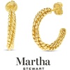 image:imageMartha Stewart Beaded Gold Hoop Earrings 1 Inch