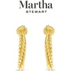 image:imageMartha Stewart Beaded Gold Hoop Earrings 1 Inch