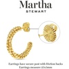 image:imageMartha Stewart Beaded Gold Hoop Earrings 1 Inch