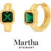 image:imageMartha Stewart Gold Huggie Hoop EarringsGreen