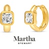 image:imageMartha Stewart Gold Huggie Hoop EarringsWhite