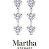 image:imageMartha Stewart Lab Grown Diamond Earrings Drop Style Sterling Silver Fine Jewelry for WomenHeart Shape5 Carat