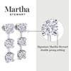 image:imageMartha Stewart Lab Grown Diamond Earrings Drop Style Sterling Silver Fine Jewelry for WomenHeart Shape5 Carat