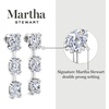 image:imageMartha Stewart Lab Grown Diamond Earrings Drop Style Sterling Silver Fine Jewelry for WomenOval Shape3 Carat