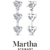 image:imageMartha Stewart Lab Grown Diamond Earrings Drop Style Sterling Silver Fine Jewelry for WomenOval Shape3 Carat