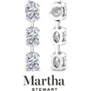 image:imageMartha Stewart Lab Grown Diamond Earrings Drop Style Sterling Silver Fine Jewelry for WomenOval Shape5 Carat