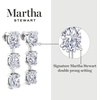 image:imageMartha Stewart Lab Grown Diamond Earrings Drop Style Sterling Silver Fine Jewelry for WomenOval Shape5 Carat