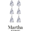 image:imageMartha Stewart Lab Grown Diamond Earrings Drop Style Sterling Silver Fine Jewelry for WomenPear Shape3 Carat