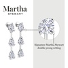 image:imageMartha Stewart Lab Grown Diamond Earrings Drop Style Sterling Silver Fine Jewelry for WomenPear Shape5 Carat
