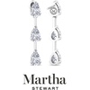 image:imageMartha Stewart Lab Grown Diamond Earrings Drop Style Sterling Silver Fine Jewelry for WomenPear Shape5 Carat