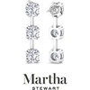 image:imageMartha Stewart Lab Grown Diamond Earrings Drop Style Sterling Silver Fine Jewelry for WomenRound Shape3 Carat