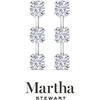 image:imageMartha Stewart Lab Grown Diamond Earrings Drop Style Sterling Silver Fine Jewelry for WomenRound Shape3 Carat