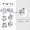 image:imageMartha Stewart Lab Grown Diamond Earrings Drop Style Sterling Silver Fine Jewelry for WomenRound Shape3 Carat
