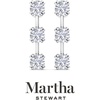 image:imageMartha Stewart Lab Grown Diamond Earrings Drop Style Sterling Silver Fine Jewelry for WomenRound Shape3 Carat