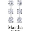 image:imageMartha Stewart Lab Grown Diamond Earrings Drop Style Sterling Silver Fine Jewelry for WomenRound Shape5 Carat