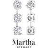 image:imageMartha Stewart Lab Grown Diamond Earrings Drop Style Sterling Silver Fine Jewelry for WomenRound Shape5 Carat