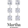 image:imageMartha Stewart Lab Grown Diamond Earrings Drop Style Sterling Silver Fine Jewelry for WomenRound Shape5 Carat