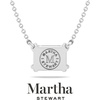 image:imageMartha Stewart Lab Grown Diamond Solitaire Necklace In Sterling Silver Emerald Heart Pear or Round ShapeEmerald Cut3 Carat