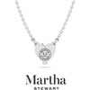 image:imageMartha Stewart Lab Grown Diamond Solitaire Necklace In Sterling Silver Emerald Heart Pear or Round ShapeHeart Shape1 Carat