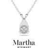 image:imageMartha Stewart Lab Grown Diamond Solitaire Necklace In Sterling Silver Emerald Heart Pear or Round ShapePear Shape1 Carat