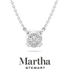 image:imageMartha Stewart Lab Grown Diamond Solitaire Necklace In Sterling Silver Emerald Heart Pear or Round ShapeRound Shape1 Carat